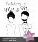 Preview: Kulricke Stempelset "Mr & Mrs" Clear Stamp