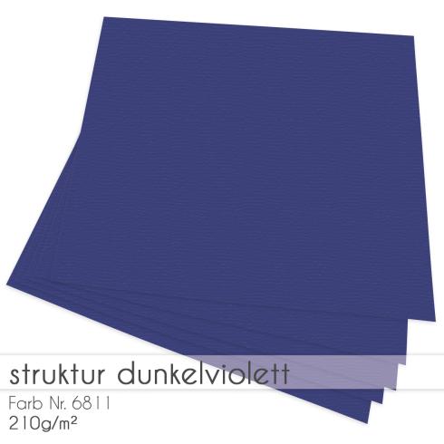 Cardstock "Struktur" 12"x12" 210g/m² (30,5 x 30,5cm) in struktur dunkelviolett