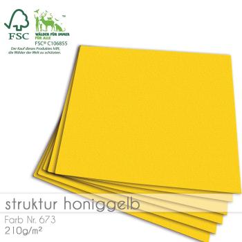 Cardstock 12"x12" 210g/m² (30,5 x 30,5cm) in struktur honiggelb