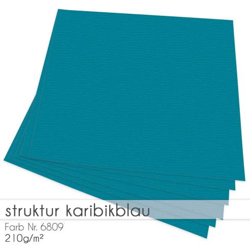 Cardstock "Struktur" 12"x12" 210g/m² (30,5 x 30,5cm) in struktur karibikblau