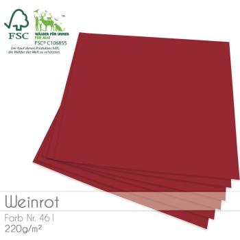 Cardstock 12"x12" 220g/m² (30,5 x 30,5cm) in weinrot