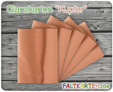 Glanzkarton "Kupfer" 5 Bogen 23x33cm