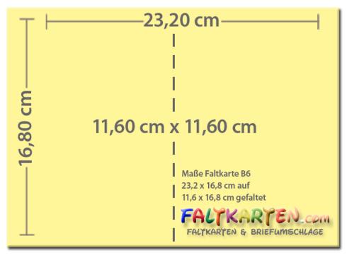 Faltkarte mit Briefumschlag DIN B6 in creme