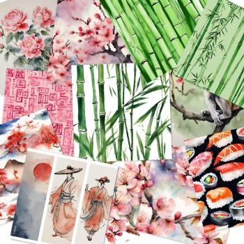 LaCreativ - Designpapier "Asiatischer Blütentraum" Paper Pack 6x6" - 24 Bogen