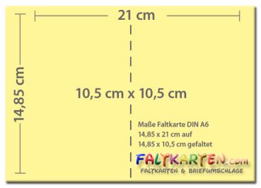 Doppelkarte - Faltkarte 220g/m² DIN A6 in gelb