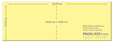 Doppelkarte - Faltkarte 240g/m² DIN A6 quer in elfenbein