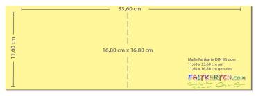 Doppelkarte - Faltkarte 240g/m² DIN B6 quer in gelb