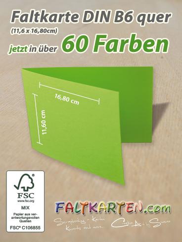 Doppelkarte - Faltkarte 220g/m² DIN B6 quer in kraft saphirblau