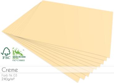 Cardstock - Bastelpapier 240g/m² DIN A4 in creme