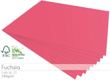 Cardstock - Bastelpapier 240g/m² DIN A4 in fuchsia