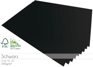 Cardstock - Bastelpapier 240g/m² DIN A4 in schwarz