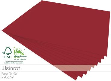 Cardstock - Bastelpapier 220g/m² DIN A4 in weinrot