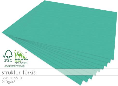 Cardstock "Struktur" 12"x12" 210g/m² (30,5 x 30,5cm) in struktur türkis