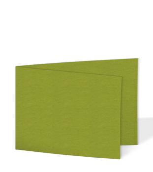 Doppelkarte - Faltkarte 220g/m² DIN B6 quer in kraft grün