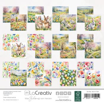 LaCreativ - Designpapier "Bunte Osterwiese" Paper Pack 6x6" - 24 Bogen