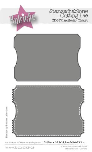 Kulricke Stanzschablone "Aufleger Ticket" Craft Die