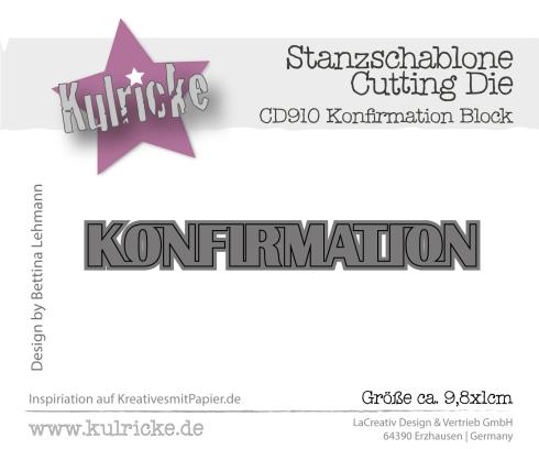 Kulricke Stanzschablone "Block Konfirmation" Craft Die