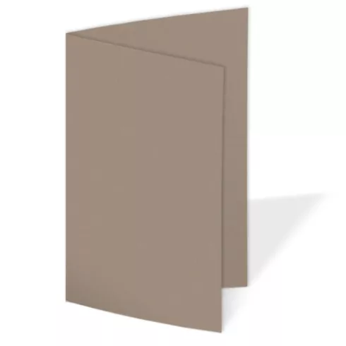 Doppelkarte - Faltkarte 220g/m² DIN B6 in taupe