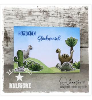 Kulricke Stempelset "Kaktus Dino" Clear Stamp