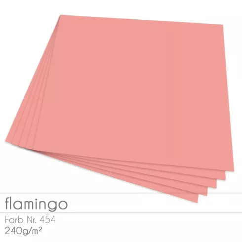 Cardstock 12"x12" 240g/m² (30,5 x 30,5cm) in flamingo