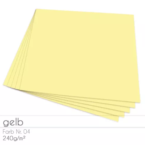 Cardstock 12"x12" 240g/m² (30,5 x 30,5cm) in gelb