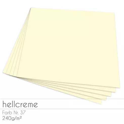 Cardstock 12"x12" 240g/m² (30,5 x 30,5cm) in hellcreme