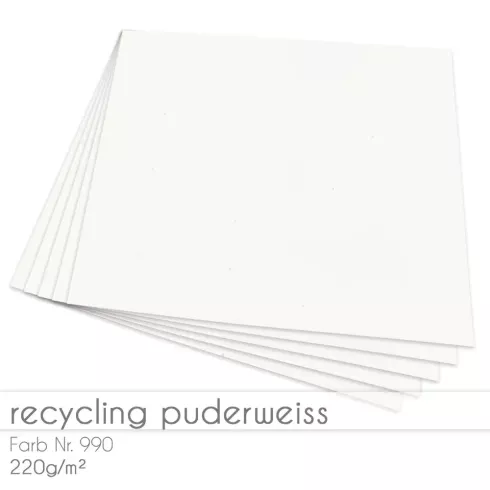 Cardstock 12"x12" 220g/m² (30,5 x 30,5cm) in puderweiss