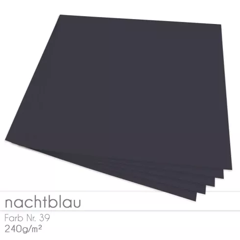 Cardstock 12"x12" 240g/m² (30,5 x 30,5cm) in nachtblau