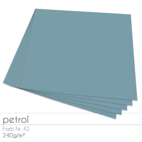 Cardstock 12"x12" 240g/m² (30,5 x 30,5cm) in petrol