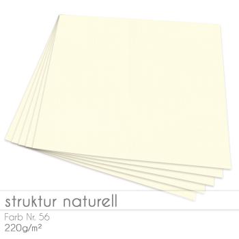 Cardstock 12"x12" 220g/m² (30,5 x 30,5cm) in struktur naturell