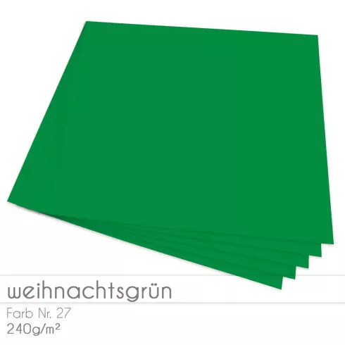 Cardstock 12"x12" 240g/m² (30,5 x 30,5cm) in weihnachtsgrün