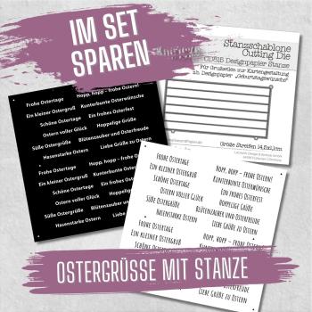 Bundel Designpapier Ostergrüsse & Designpapier Stanzen