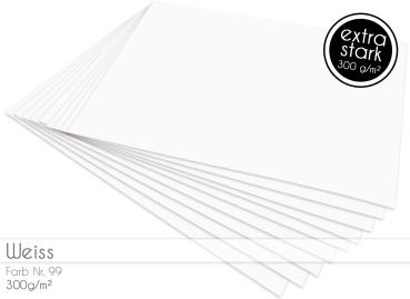 Cardstock - Bastelpapier 300g/m² DIN A4 in weiss (extra stark)