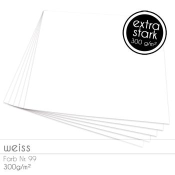 Cardstock 12"x12" 300g/m² (30,5 x 30,5cm) in weiss (extra stark)