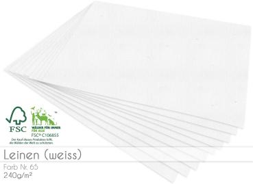 Cardstock - Bastelpapier 240g/m² DIN A4 in leinen (weiss)