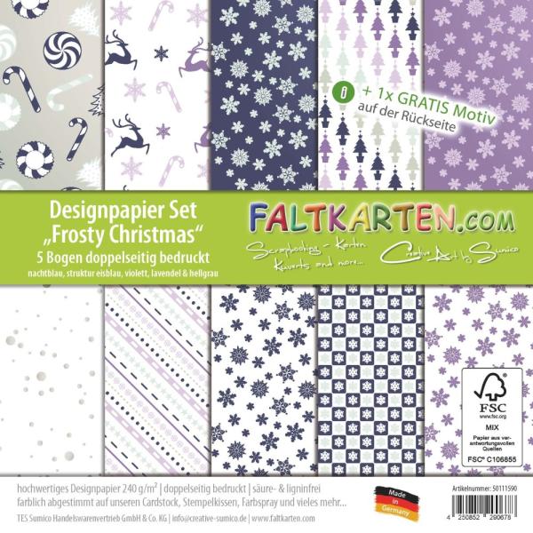 Designpapier Set 12"x12" "Frosty Christmas" doppelseitig