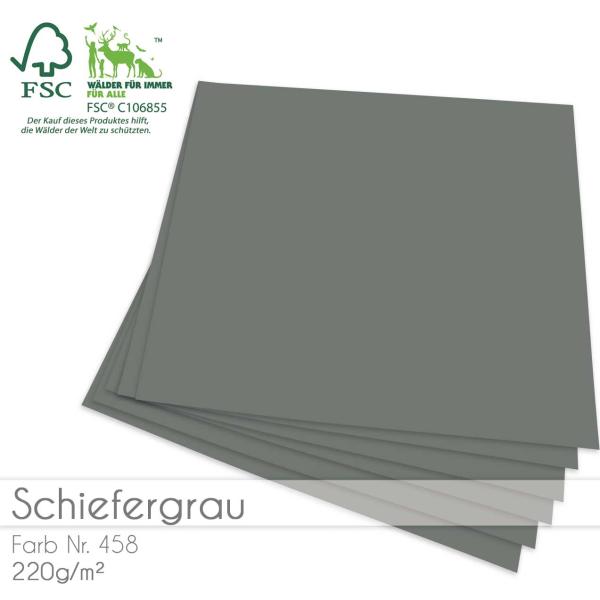 Cardstock 12"x12" 220g/m² (30,5 x 30,5cm) in schiefergrau