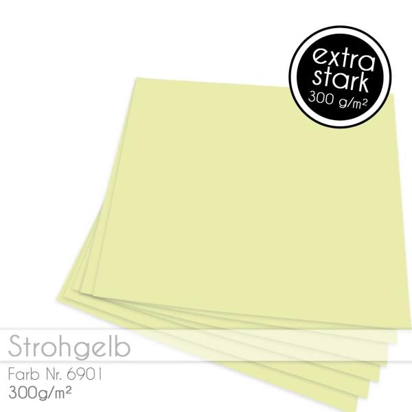 Cardstock 12"x12" 300g/m² (30,5 x 30,5cm) in strohgelb