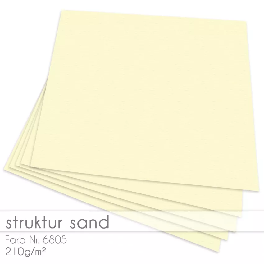 Cardstock "Struktur" 12"x12" 210g/m² (30,5 x 30,5cm) in struktur sand