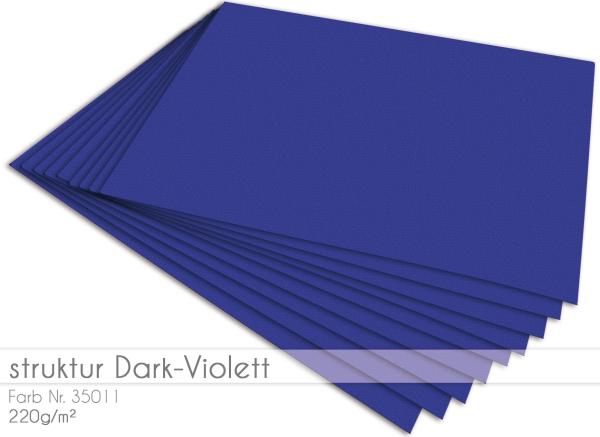Cardstock - Bastelpapier 220g/m² DIN A4 in struktur dark-violett