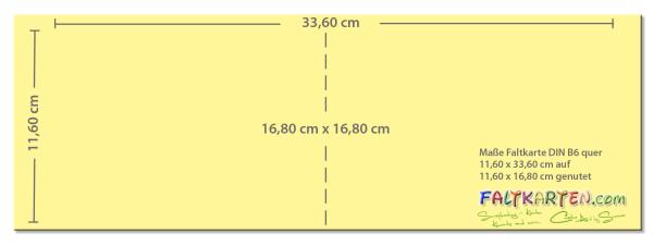 Doppelkarte - Faltkarte 240g/m² DIN B6 quer in elfenbein