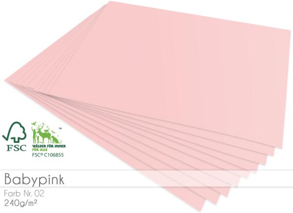 Cardstock - Bastelpapier 240g/m² DIN A4 in babypink