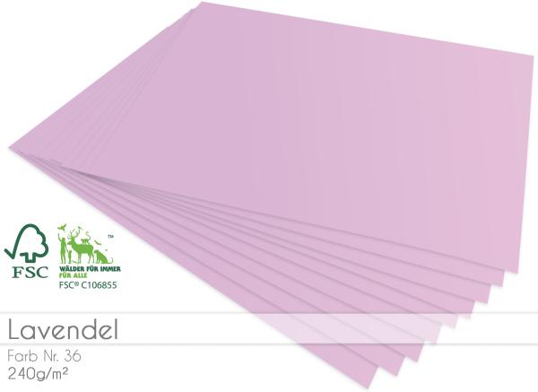 Cardstock - Bastelpapier 240g/m² DIN A4 in lavendel