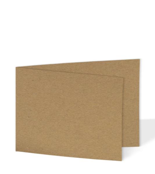 Doppelkarte - Faltkarte 220g/m² DIN B6 quer in kraft braun