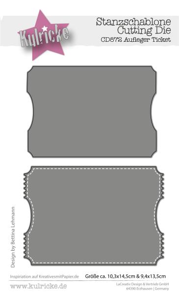 Kulricke Stanzschablone "Aufleger Ticket" Craft Die