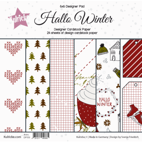 Designpapier Hallo Winter 6x6