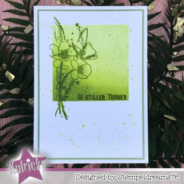 Kulricke Stempelset "Trauer Blume" Clear Stamp