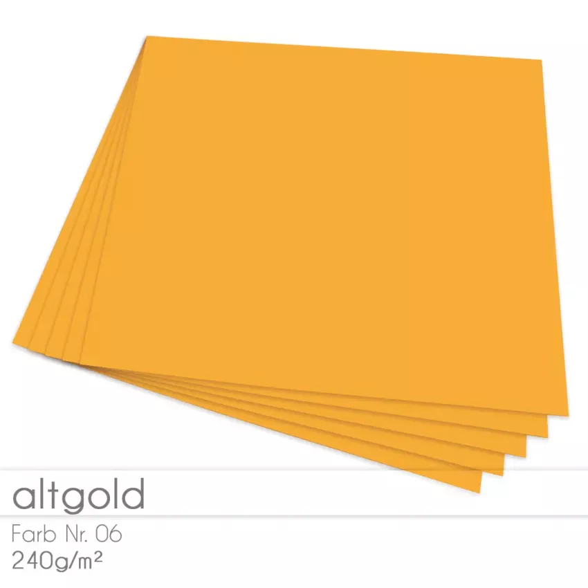 Cardstock 12"x12" 240g/m² (30,5 x 30,5cm) in altgold