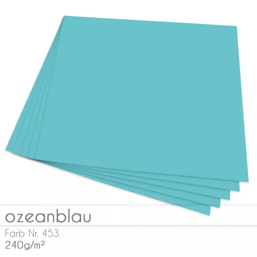 Cardstock 12"x12" 240g/m² (30,5 x 30,5cm) in ozeanblau