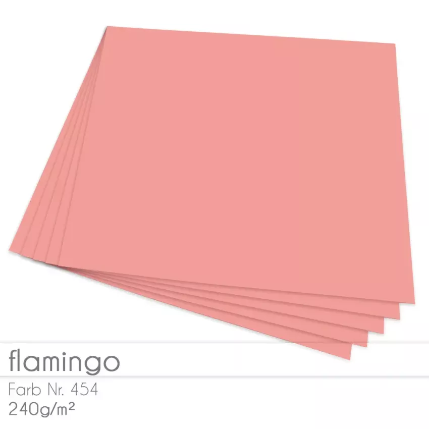 Cardstock 12"x12" 240g/m² (30,5 x 30,5cm) in flamingo